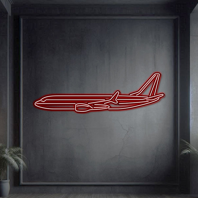 737 Metal Neon Aircraft Wall Art - NCN0002