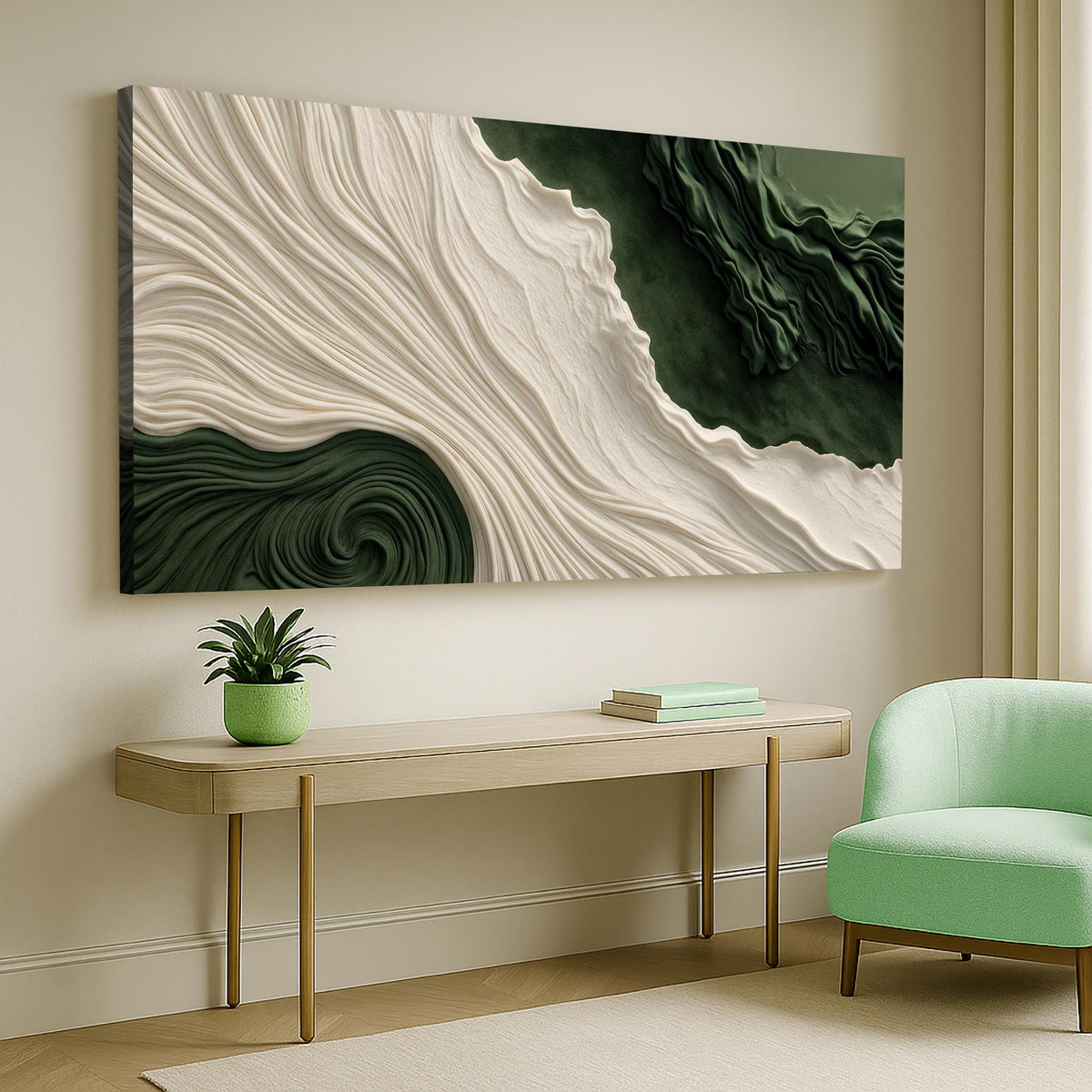 Green Rivers Abstract Wall Art XI, photo 2 of 10