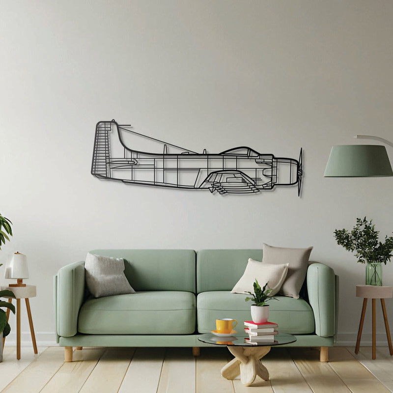 A-1H Skyraider Metal Aircraft Wall Art - NCP0404