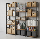 Industrial Bookshelf – /4/5/6/Triple-Tier Metal Storage Shelf by 2Dropme