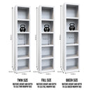 Brown Natural Wood Grain 91-in Tall Wooden Bookcase Shelf