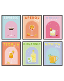 Rainbow cocktails