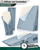 Lunix LX8 2-Layer Wedge Pillow Set + Extra Cover Bundle (Gray)