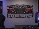 Aventador SVJ Back View Metal Neon Car Wall Art - MTN0262