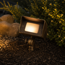 FPB01 Brass 12V Low Voltage Rectangular LED Directional Floodlight Adjustable Lighting by Kings Outdoor Lighting