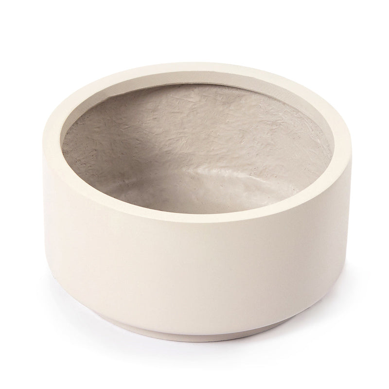 7 inch Gray Cream Fiberstone Ceramic Pot