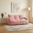 2-Person Bean Bag Sofa Chair, 63" Wide Corduroy with Memory Foam