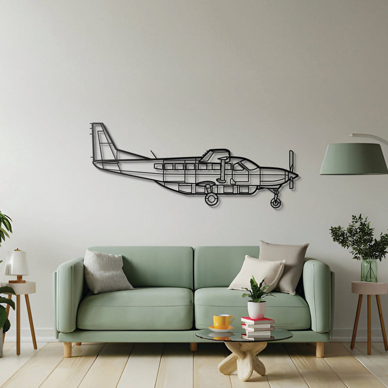 208 Caravan Metal Aircraft Wall Art - NCP0002