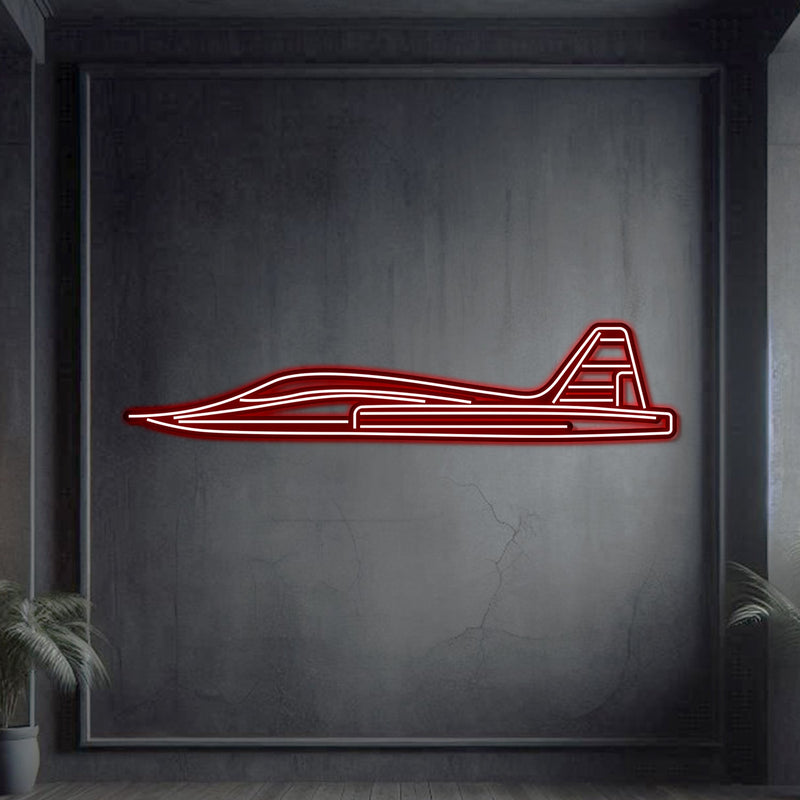 T-38 Talon Metal Neon Aircraft Wall Art - NCN0065