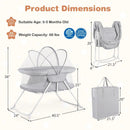 2 in 1 Baby Bassinet with Rocking Motion Foldable Bedside Sleeper with Breathable Mesh by LJGDeals