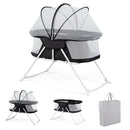 2 in 1 Baby Bassinet with Rocking Motion Foldable Bedside Sleeper with Breathable Mesh by LJGDeals