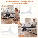 2 in 1 Baby Bassinet with Rocking Motion Foldable Bedside Sleeper with Breathable Mesh by LJGDeals