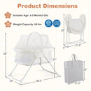 2 in 1 Baby Bassinet with Rocking Motion Foldable Bedside Sleeper with Breathable Mesh by DirectDeals