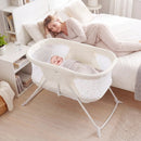 2 in 1 Baby Bassinet with Rocking Motion Foldable Bedside Sleeper with Breathable Mesh by DirectDeals