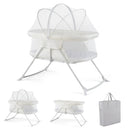 2 in 1 Baby Bassinet with Rocking Motion Foldable Bedside Sleeper with Breathable Mesh by DirectDeals
