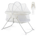 2 in 1 Baby Bassinet with Rocking Motion Foldable Bedside Sleeper with Breathable Mesh