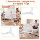 2 in 1 Baby Bassinet with Rocking Motion Foldable Bedside Sleeper with Breathable Mesh