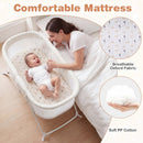 2 in 1 Baby Bassinet with Rocking Motion Foldable Bedside Sleeper with Breathable Mesh by LJGDeals