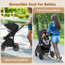 2-in-1 Baby Stroller with Bassinet Mode and Reversible Seat by LJGDeals