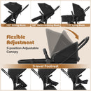 2-in-1 Baby Stroller with Bassinet Mode and Reversible Seat