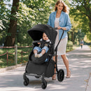 2-in-1 Baby Stroller with Bassinet Mode and Reversible Seat