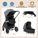 2-in-1 Baby Stroller with Bassinet Mode and Reversible Seat by LJGDeals