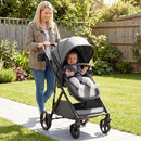 2 in 1 Baby Stroller with Bassinet Mode High Landscape with Reversible Seat and Canopy