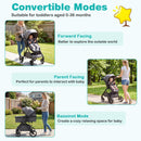 2 in 1 Baby Stroller with Bassinet Mode High Landscape with Reversible Seat and Canopy
