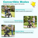 2 in 1 Baby Stroller with Bassinet Mode High Landscape with Reversible Seat and Canopy by LJGDeals