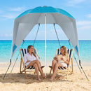 Beach Shelter Umbrella with Side Panels UPF 50+ 6.5 ft by LJGDeals