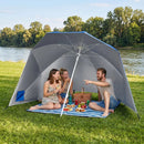 Beach Shelter Umbrella with Side Panels UPF 50+ 6.5 ft by LJGDeals
