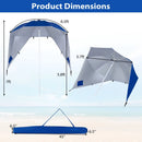 Beach Shelter Umbrella with Side Panels UPF 50+ 6.5 ft by DirectDeals