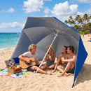 Beach Shelter Umbrella with Side Panels UPF 50+ 6.5 ft by DirectDeals