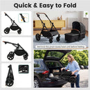 2-in-1 Convertible Baby Stroller with Car Seat Adapters by LJGDeals