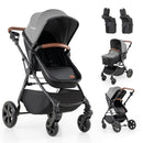 2-in-1 Convertible Baby Stroller with Car Seat Adapters