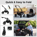 2-in-1 Convertible Baby Stroller with Car Seat Adapters by LJGDeals