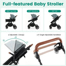 2-in-1 Convertible Baby Stroller with Car Seat Adapters by LJGDeals