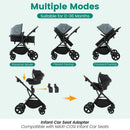 2-in-1 Convertible Baby Stroller with Car Seat Adapters by LJGDeals