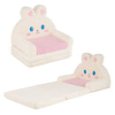 2-in-1 Convertible Kids Sofa to Lounger with Bunny Pattern
