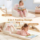 2-in-1 Convertible Kids Sofa to Lounger with Removable Cover by LJGDeals
