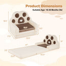 2-in-1 Convertible Kids Sofa to Lounger with Removable Cover
