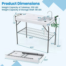 2 in 1 Folding Fish Cleaning Table with Sink and Faucet for Patio BBQ by LJGDeals