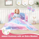 2-in-1 Folding Kids Couch with Blanket Glow in the Dark by LJGDeals