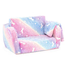 2-in-1 Folding Kids Couch with Blanket Glow in the Dark by LJGDeals