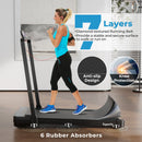 2 in 1 Folding Treadmill with 300 LBS Capacity and Remote Control for Home-Black