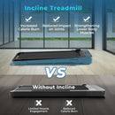 2 in 1 Folding Treadmill with 300 LBS Capacity and Remote Control for Home-Black by LJGDeals