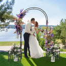 2 in 1 Garden Arbor with 2 Side Planters and 8 Ground Stakes-Black by LJGDeals