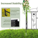 2 in 1 Garden Arbor with Door and Latch for Outdoor Lawn-Black by DirectDeals