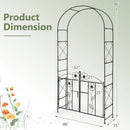 2 in 1 Garden Arbor with Door and Latch for Outdoor Lawn-Black by DirectDeals