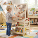 2-in-1 Kids Art Easel with Magnetic Whiteboard & Marble Run by DirectDeals